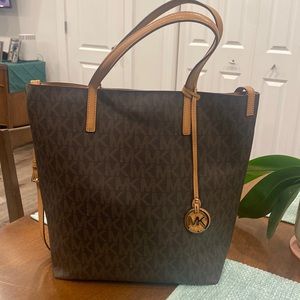 Large Michael Kors Brown Leather Tote